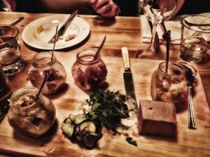 Various sauces and pates at Disappearing Dining Club
