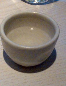 A tiny cup of Sake