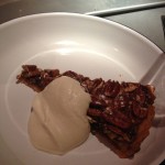 Southern pecan pie with Jim Bean honey cream