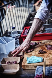 Meatopia UK: Preparing Venison sashimi