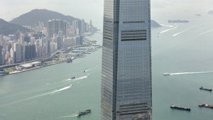 Exterior shot of the Ritz Carlton, Hong Kong