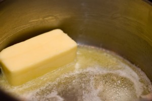 Whole stick of butter in a pan