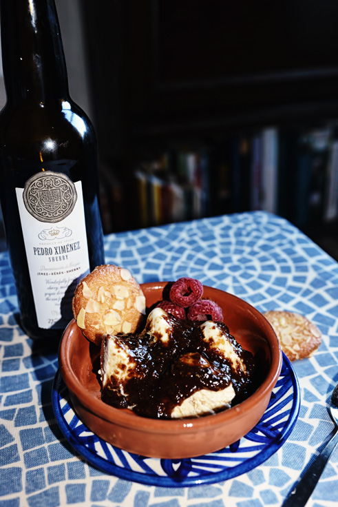 Sherry, Ice Cream & Raisin Compote