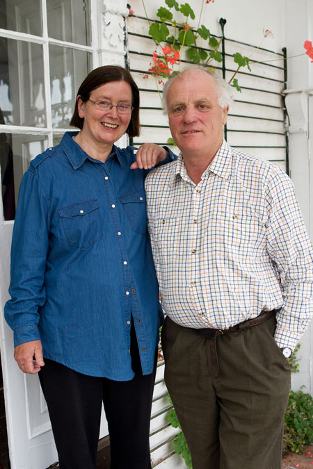 Louis Grubb of Cashel Blue cheese and his wife