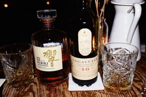 Photography - Parlour, Kensal, London - Lagavulin & Hibiki Whiskies and glass