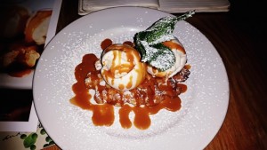 TastingBritain.co.uk - The Slug & Lettuce Croydon, London - Warm Belgian Waffle With Ice Cream With Caramel Sauce