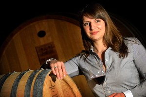 tasting-britain---Isabelle-Pangault-foncalieu---isabelle-in-wine-cellar-with-wine-glass