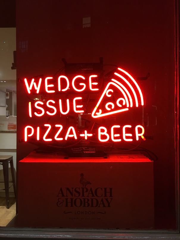 TastingBritain.co.uk - Wedge Issue Pizza & Beer, Clerkenwell, London